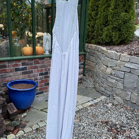 SAMSØE•SAMSØE: Vakker lys gråblå lang kjole S