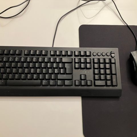 Gaming tastatur og mus