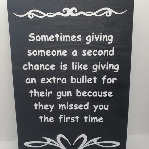 Sometimes giving someone... skilt