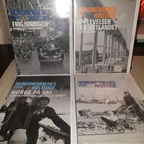 4 stk Nordmennenes egen historie dvd'er selges samlet kr 150,-