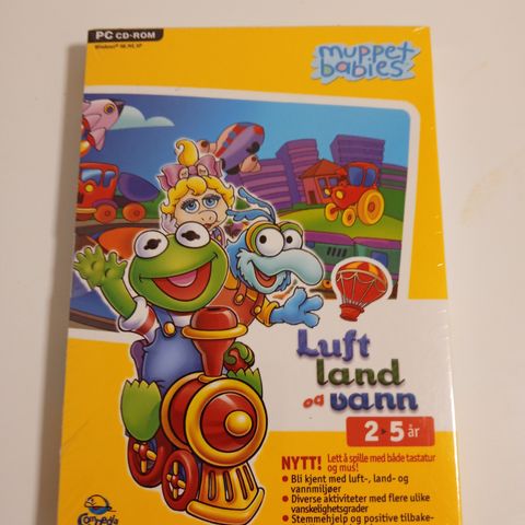 Muppet Babies- Luft, land og vann Pc spill (uåpnet I plast)