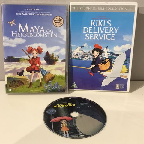 DVD-er  __ Maya og Hekseblomsten & Kiki's delivery service__50,- pr stk/2 for 80