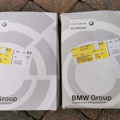 Nye luftfilter og oljefilter til BMW M5 V10 (E60, E61, E63 og E64)