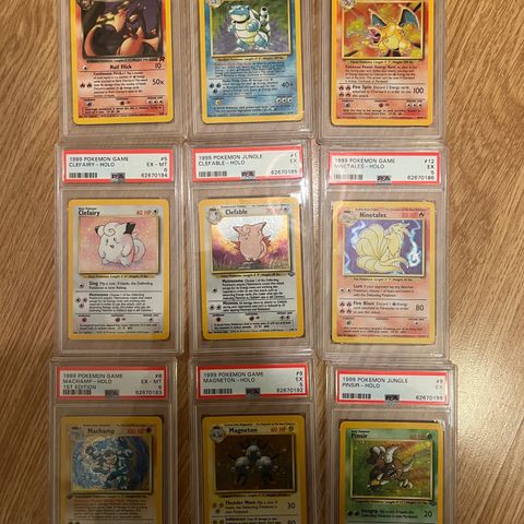 DIV PSA POKEMON GRADERTE KORT SELGES, HOLO, 1999