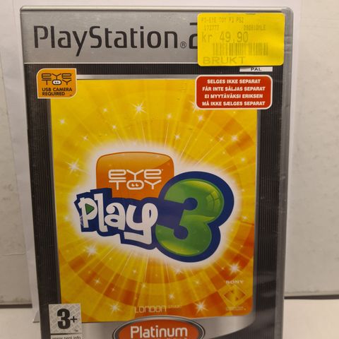 EyeToy Play 3 - PlayStation 2 - Komplett med Manual