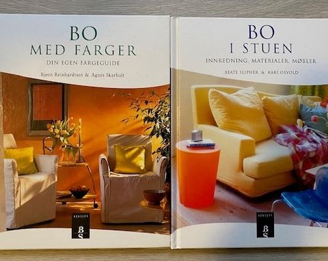 Bo i stuen, Bo med farger- Innredning, materialer og møbler