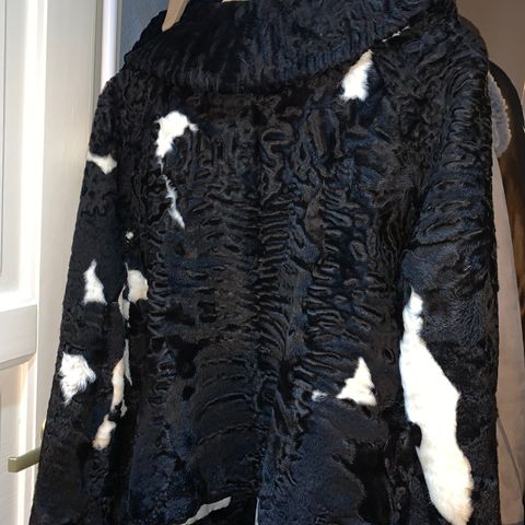 real lamb fur and leather Persianer ekte jakke size S M L