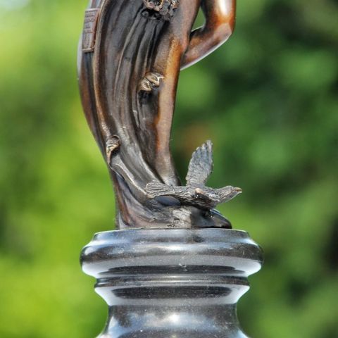 detaljert bronsestatue av en vakker kvinne - marmorbronse