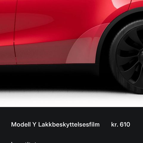 lakkbeskyttelsesfilm Tesla Model Y