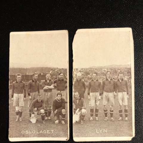 Lyn Oslo ski fotball Jørgen Juve Tiedemanns fotballkort 1928