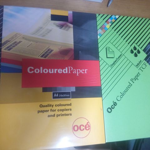 Farget kopipapir 500 ark i flere farger selges
