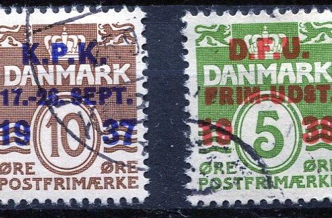 Danmark stemplet AFA 243 og 245