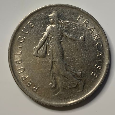 5 Francs  Frankrike 1971. (2067 U)