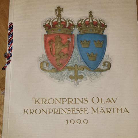 Kronprins Olav - Kronprinsesse Martha 1929 - Hefte