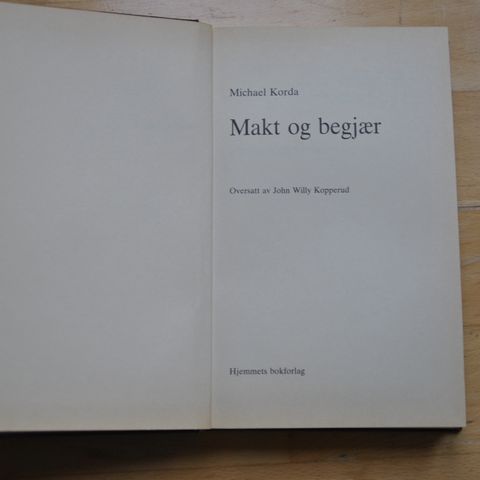 Makt og begjær. Michael Korda