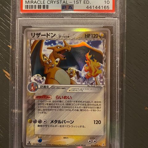 Miracle Crystal charizard 1st ed. psa 10