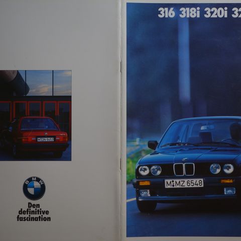 BMW 316, 318i, 320i og 325i 1987   E30 dansk brosjyre