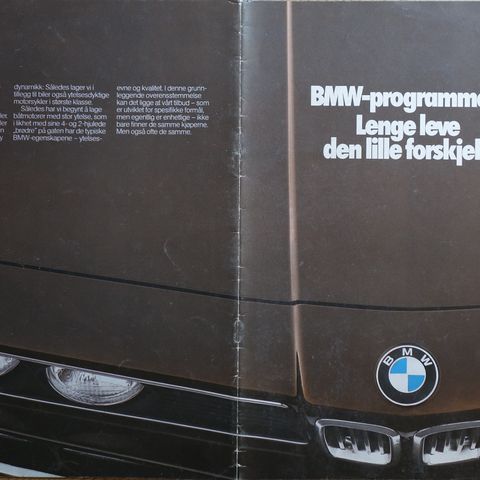BMW programmet 1977 brosjyre norsk