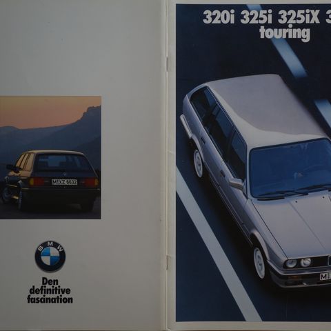 BMW  E30. 320i, 325i, 325iX og 324td 1987  touring brosjyre
