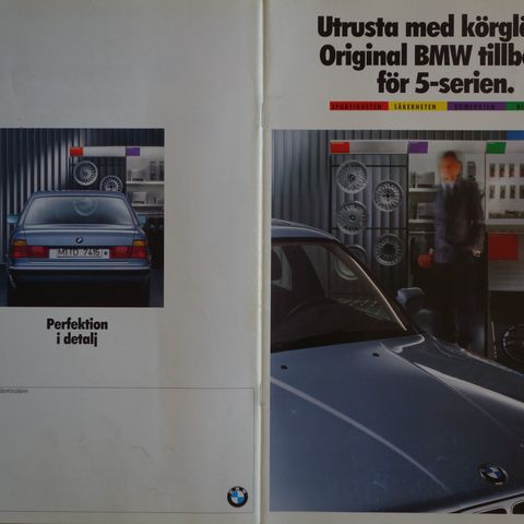 Original utstyrskatalog BMW 5 serie 1990