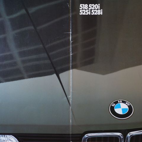 BMW E28 .  518, 520i, 525i og 528i  brosjyre 1984