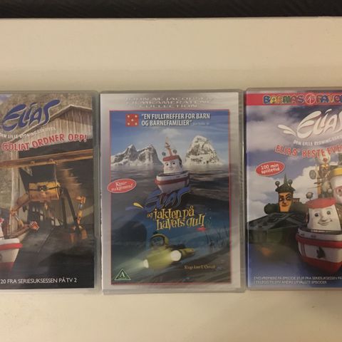 DVD Elias og goliat ordner opp, jakten på havets gull og Elias beste eventyr.