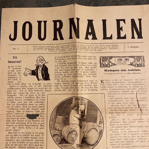 Journalen 1. utgave, 1. årgang - fra 1921