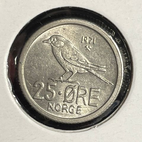 25 øre 1971 fra ny rull