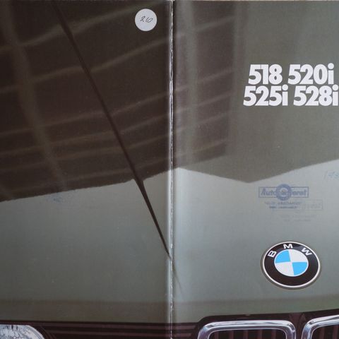 BMW E28 518i, 520i, 525i, 528i brosjyre 1981