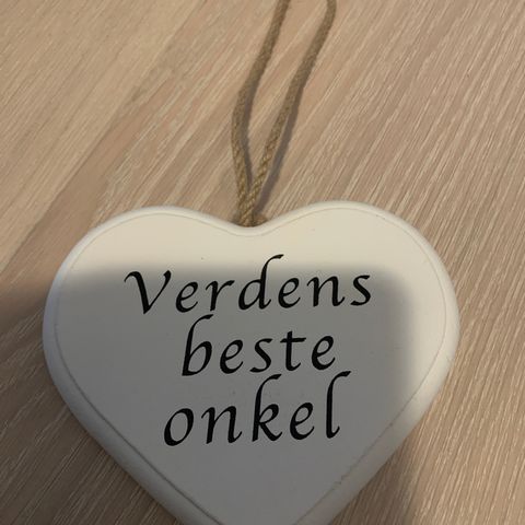 Verdens beste onkel - hjerte i malt tre