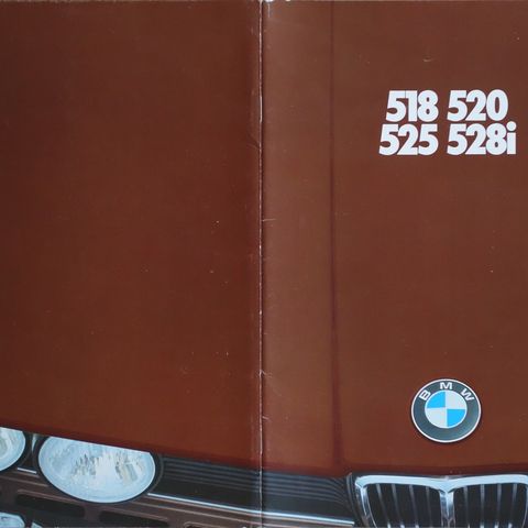 BMW E12  518, 520 525 og 528i  1980 brosjyre
