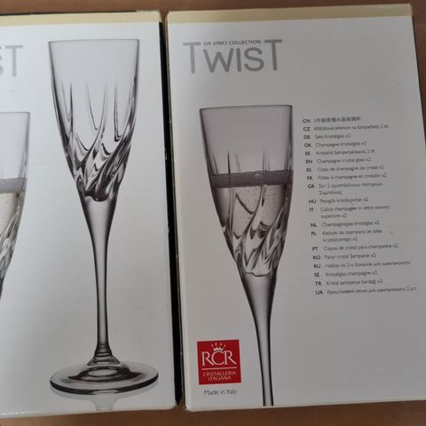 Twist champagne glass. 6st