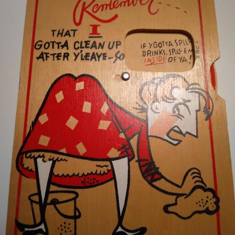 VINTAGE "REMEMBER THAT I HAVE TO CLEAN ..."