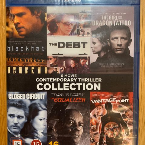 6 Movie Contemporary Thriller Collection (ny i plast), norsk tekst