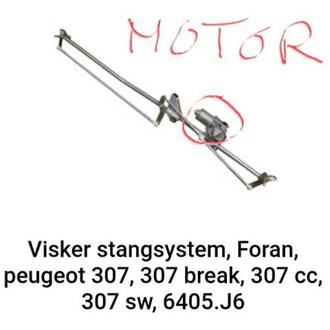 🚘Viskemotor, Foran. Brukt. Kr. 299,- /BUD Vindusvisker - motor