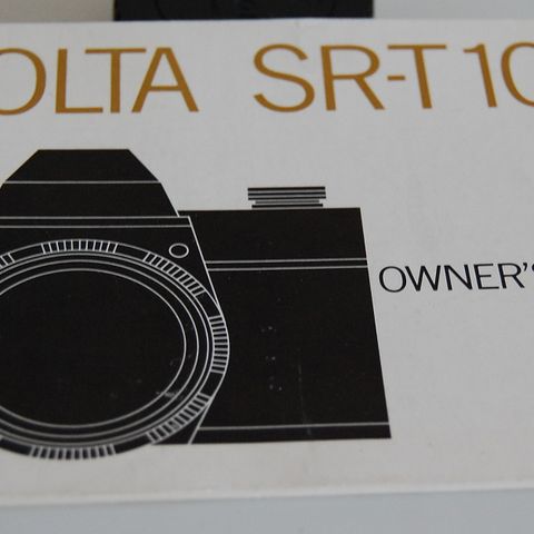 Minolta SRT-101 bruksanvisning på Engelsk