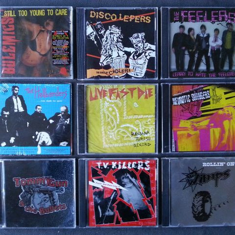 Bullemics, Disco Leppers, The Feelers, , Live Fast Die, T.V. Killers CDer