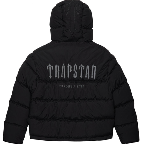 NY! TRAPSTAR DECODED HOODED PUFFER JACKET 2.0 - BLACK XS