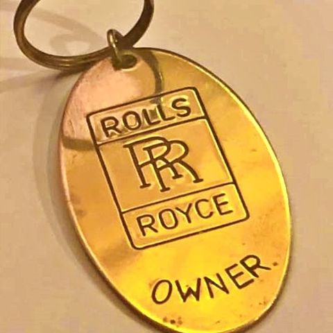 Rolls Royse - Original solid retro nøkkelring - 3,5 x 7 cm