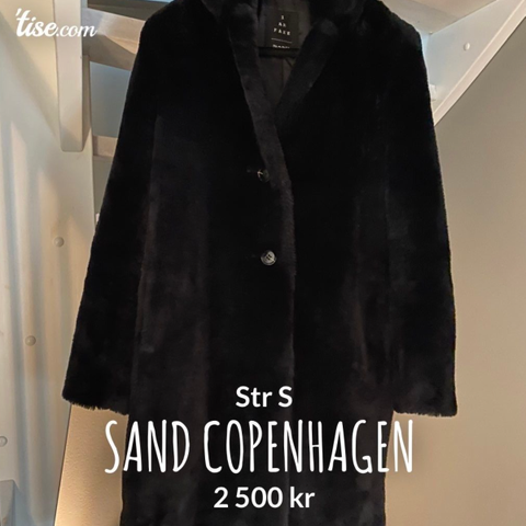 Sand Copenhagen-kåpe fuskepels
