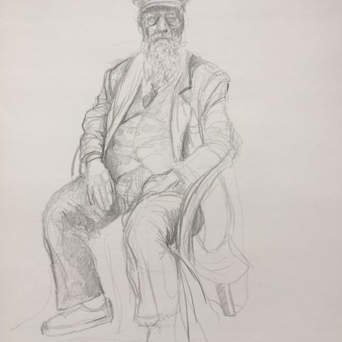 Seated man