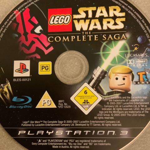 Lego Star Wars the Complete Saga PlayStation 3 kun disc