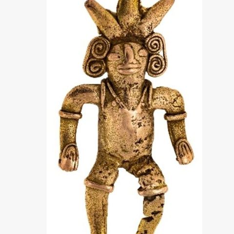 Mayan maize/corn god 11k gold from Chichen Itza