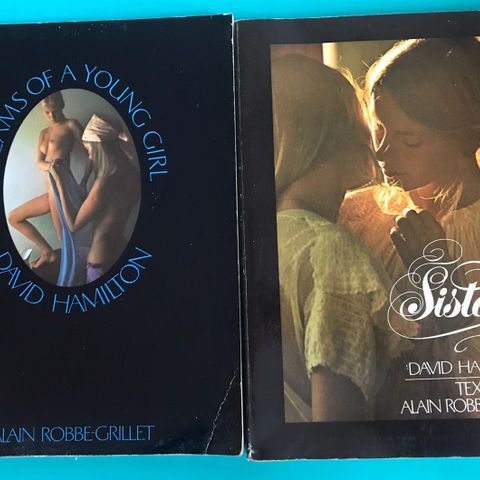 David Hamilton bøker, erotiske fotos med tekst av  Alain Robbe Grillet.