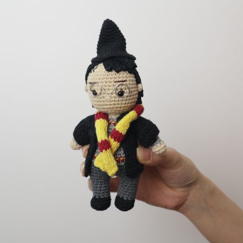 Harry Potter, hyggelig hekle toy for barn, vaskbar,  Amigurumi, håndlaget