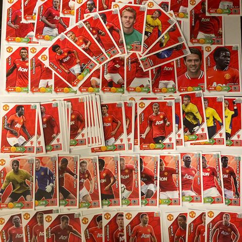 Manchester United samling 79 forskjellige 2011/12 Panini Adrenalyn XL