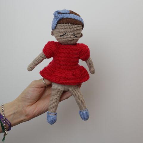 Dukke, Hyggelig hekle toy for barn, vaskbar, høy kvalitet, Amigurumi, håndlaget