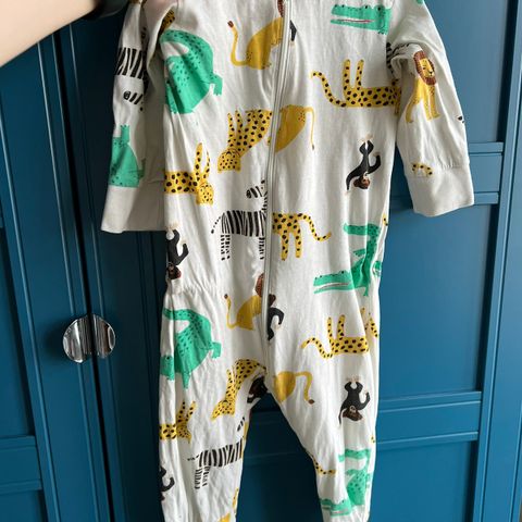 langermet pyjamas for barn med dobbel glidelås / 9-12 mnd / str 80 / baby klær
