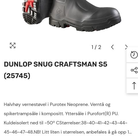Dunlop snug gummistøvler