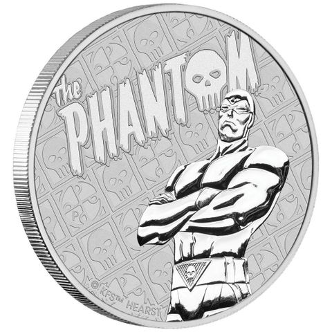 Tuvalu 2022 THE PHANTOM™ - 1 OZ Sølv (FANTOMET)